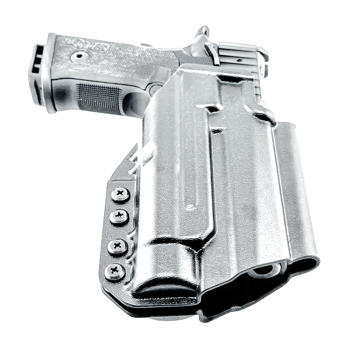 OWB holster for the Sig Sauer P211 GT4 and Streamlight TLR-1 HL or TLR-1 HP for Outside Waistband carry. Optics-ready and adjustable retention.