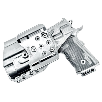 OWB holster for the Sig Sauer P211 GT4 and Streamlight TLR-1 HL or TLR-1 HP for Outside Waistband carry. Optics-ready and adjustable retention.