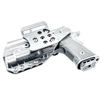 OWB holster for the Sig Sauer P211 GT4 and Streamlight TLR-1 HL or TLR-1 HP for Outside Waistband carry. Optics-ready and adjustable retention.
