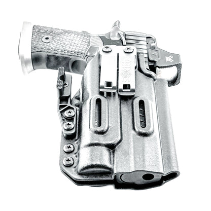 IWB holster for the Sig Sauer P211 GTO and Streamlight TLR-1 HL or TLR-1 HP for Inside Waistband concealed carry. Optics-ready and adjustable retention.