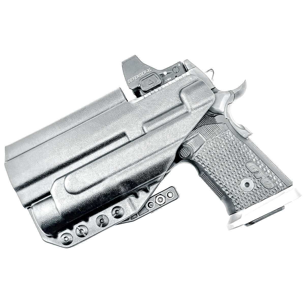 IWB holster for the Sig Sauer P211 GTO and Streamlight TLR-1 HL or TLR-1 HP for Inside Waistband concealed carry. Optics-ready and adjustable retention.