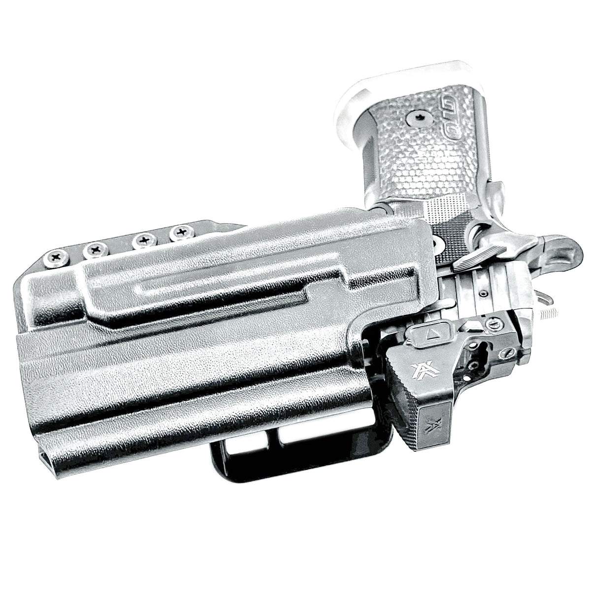 OWB holster for the Sig Sauer P211 GTO and Streamlight TLR-1 HL or TLR-1 HP for Outside Waistband carry. Optics-ready and adjustable retention.