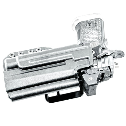 OWB holster for the Sig Sauer P211 GTO and Streamlight TLR-1 HL or TLR-1 HP for Outside Waistband carry. Optics-ready and adjustable retention.