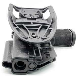For the best Outside Waistband Duty and Competition Style Holster designed to fit the Sig Sauer P320-XTEN Comp 10MM shop Four Brothers Holsters.  Open Muzzle, Full Sweat Guard, Adjustable Retention. Profile cut for red dot sights and optics on the pistol. Made in the USA.  10 for the Win! P320-XTEN Comp