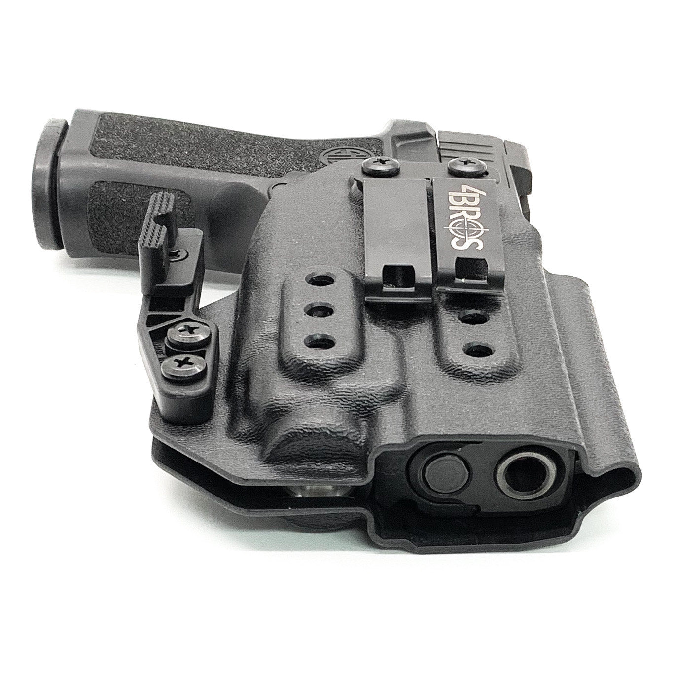 For the best inside waistband holster designed to fit the Sig Sauer P320 Compact, Carry and M18 pistols with Streamlight TLR-8 or TLR-8A weapon mounted light shop Four Brothers Holsters. Full Sweat guard Adjustable Retention Minimal material and smooth edges to reduce printing. Sig Sauer P320 Carry TLR8