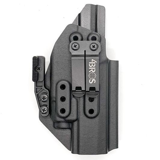 For the best, most comfortable, AIWB, IWB, Kydex Inside Waistband Holster Designed to fit the Sig Sauer P320 Full Size, X5, and M17 pistols with the Streamlight TLR-7X, TLR-7 X, & TLR-7 A & Align Tactical Thumb Rest, shop Four Brothers 4BROS holsters. Adjustable retention, full sweat guard.  Made in the USA 