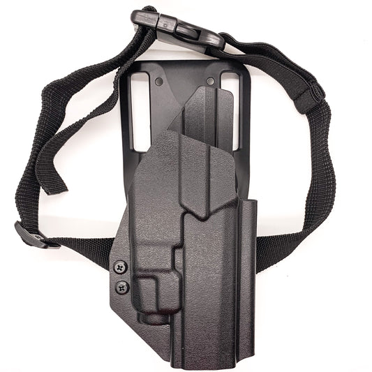 For the BEST, Outside Waistband OWB Kydex Duty and Competition style holster designed to fit the Sig Sauer Full Size and Compact P320 series with the Streamlight TLR-7X, TLR-7 X, & TLR-7 A & GoGun USA Gas Pedal, shop Four Brothers 4BROS Holsters. Full sweat guard, adjustable retention. Made in the USA.

