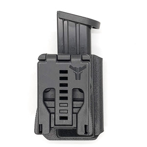 For the Best OWB Outside Waistband Kydex Magazine Pouch designed to fit the Sig Sauer P320-XTEN 10mm Magazine, shop Four Brothers Holsters. Suitable for belt widths of 1 1/2", 1 3/4". 2" & 2 1/2" Adjustable retention and cant outside waist carrier holster. Will allow bullets forward & bullets back orientation. X10 X Ten