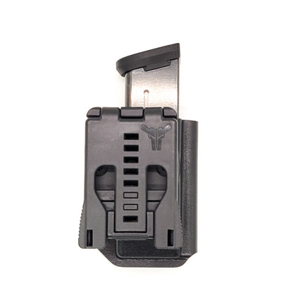 For the Best Kydex OWB Outside Waistband magazine pouch for Sig P365-FUSE, shop Four Brothers Holsters. Suitable for belt widths of 1 1/2", 1 3/4". 2" & 2 1/2" Adjustable retention and cant outside waist carrier holster Hellcat Pro, Sig P365XL, P365-XMACRO, Glock 43X & 48, Smith and Wesson Equalizer, and Shield Plus

