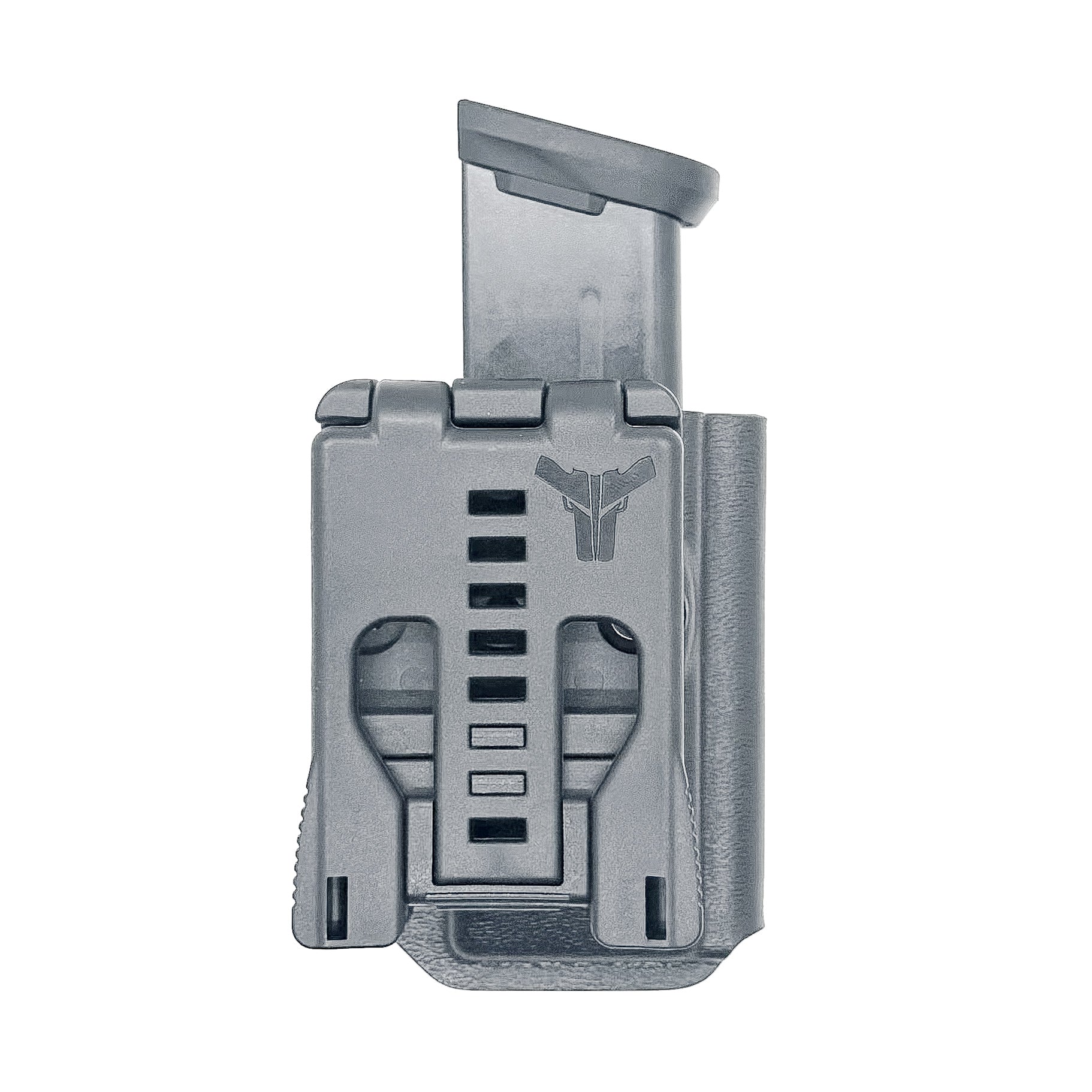 Black Kydex OWB Outside Waistband magazine pouch for Sig P365-FUSE, shop Four Brothers 4BROS Holsters. Proudly made in the USA.  Adjustable retention.