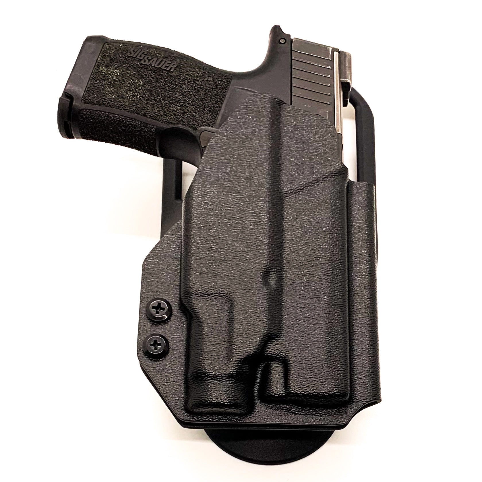 For the best Outside Waistband Duty & Competition Kydex Holster designed for the Sig Sauer P365XL with Streamlight TLR-7 Sub, shop Four Brothers Holsters.  Full sweat guard, adjustable retention, minimal material & smooth edges to reduce printing, profile cut for most red dot sights. Made in the USA. P 365 XL