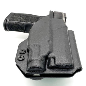 Outside Waistband Holster designed to fit the Sig Sauer P365XL pistol with the Streamlight TLR-7 Sub light mounted to the handgun. Full sweat guard, adjustable retention, minimal material and smooth edges to reduce printing. Made in the USA. 
