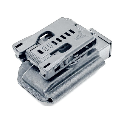Black Kydex OWB Outside Waistband magazine pouch for Sig P365XL P 365 XL from Four Brothers Holsters. 4BROS, proudly made in the USA! 