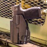 For the best Outside Waistband Kydex Holster designed to fit the Sig Sauer P365-XMACRO with Streamlight TLR-7 Sub, shop Four Brothers Holsters. Full sweat guard, adjustable retention, minimal material & smooth edges to reduce printing. Made in the USA. Open muzzle for threaded barrels, Cleared for red dot sights.