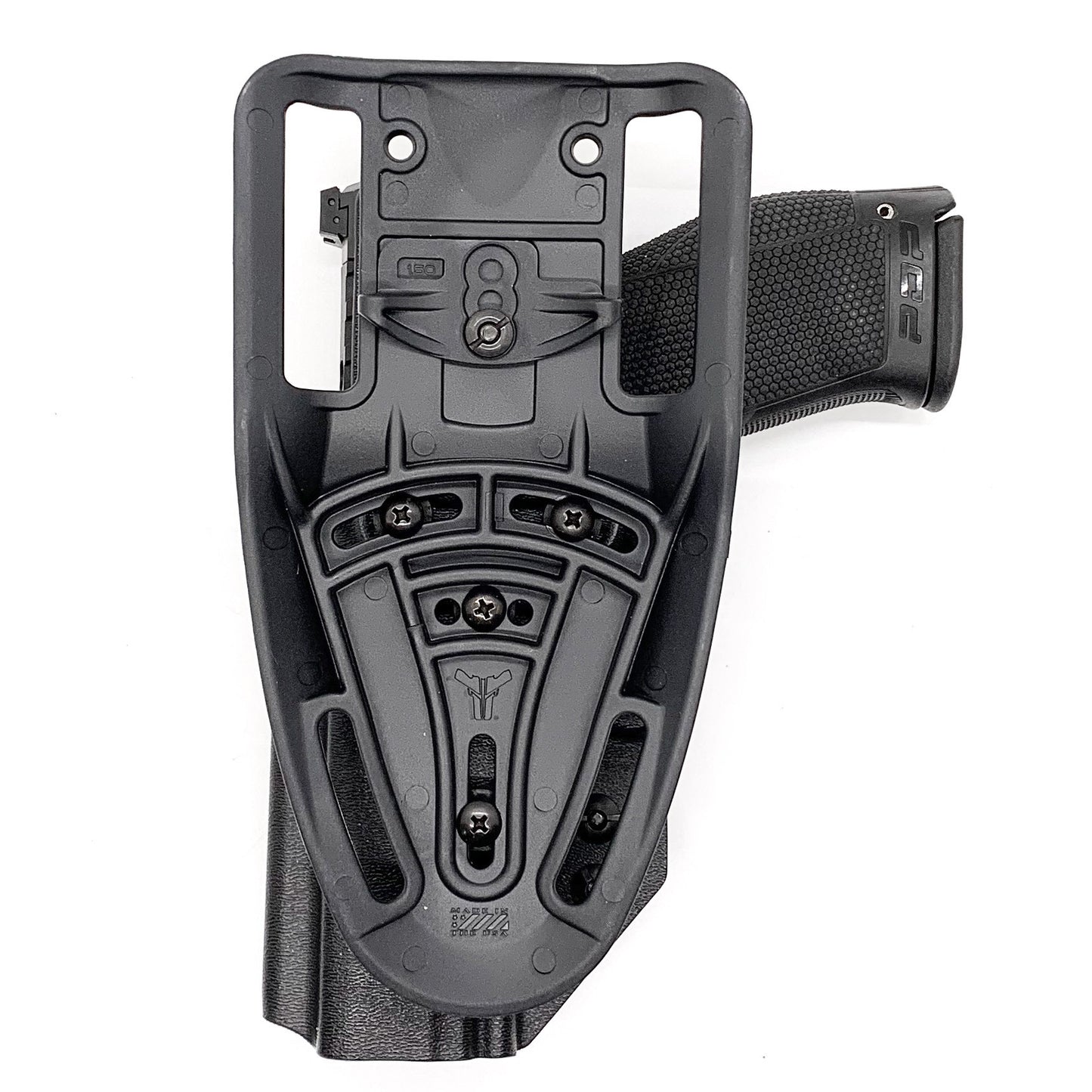 For the best outside waistband OWB Kydex duty or competition style holster designed to fit the Walther PDP 4.5" Full-Size and PDP Pro SD Compact 4" pistols shop Four Brothers Holsters. Cut for red dot sights, adjustable retention, and open muzzle for threaded barrel or compensator.