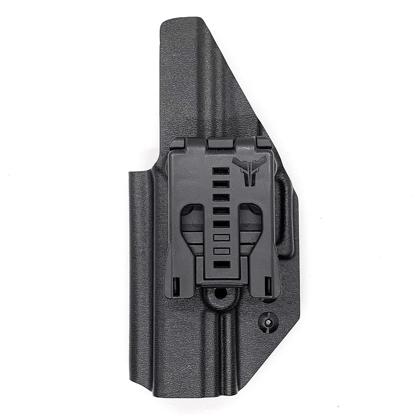 For the best, Outside Waistband OWB Kydex Holster designed to fit the Walther PDP 4 " full size or compact handgun, shop Four Brothers Holsters.  Full sweat guard, adjustable retention. Made in USA from .080" black thermoplastic for durability. Open muzzle for threaded barrels, cleared for red dot sights. 