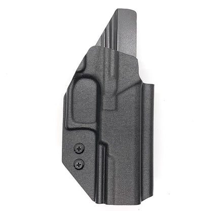 For the best, Outside Waistband OWB Kydex Holster designed to fit the Walther PDP 4 " full size or compact handgun, shop Four Brothers Holsters.  Full sweat guard, adjustable retention. Made in USA from .080" black thermoplastic for durability. Open muzzle for threaded barrels, cleared for red dot sights. 