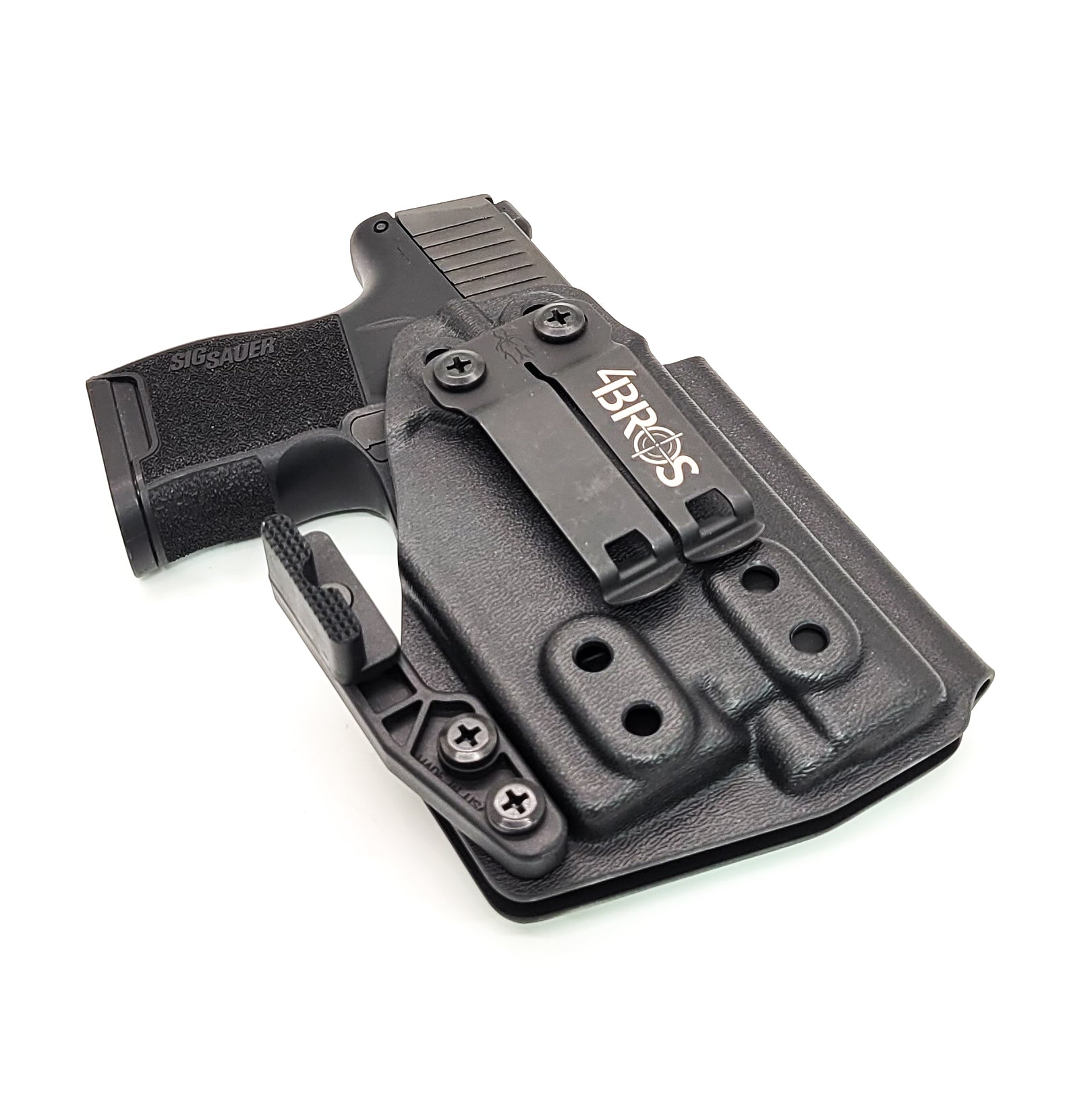 For the best, Inside Waistband IWB AIWB Kydex Holster designed to fit the Sig Sauer P365, 365XL, or 365 SAS with Nightstick TSM-13W weapon-mounted light, shop Four Brothers Holsters. Full sweat guard, adjustable retention, minimal material & smooth edges to reduce printing. Made in USA Cleared for red dot sights. 4Bros