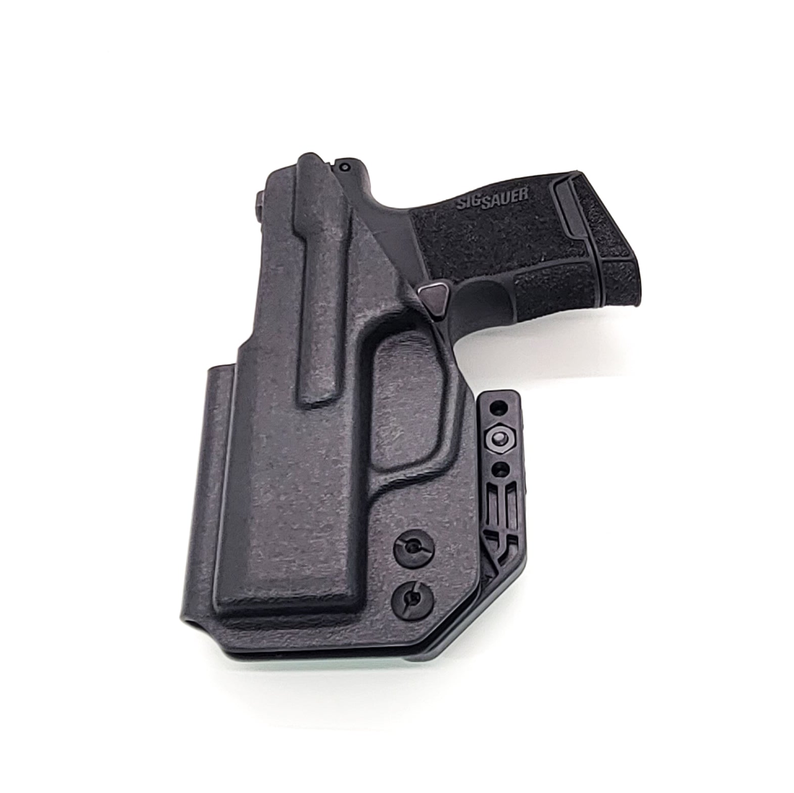For the best, most comfortable, AIWB, IWB, Kydex Inside Waistband Holster Designed to fit the Sig Sauer P365-380 pistol, shop Four Brothers 4BROS holsters. Adjustable retention, high sweat guard, smooth edges, and minimal material for improved comfort and concealment. Made in the USA P 365 380 