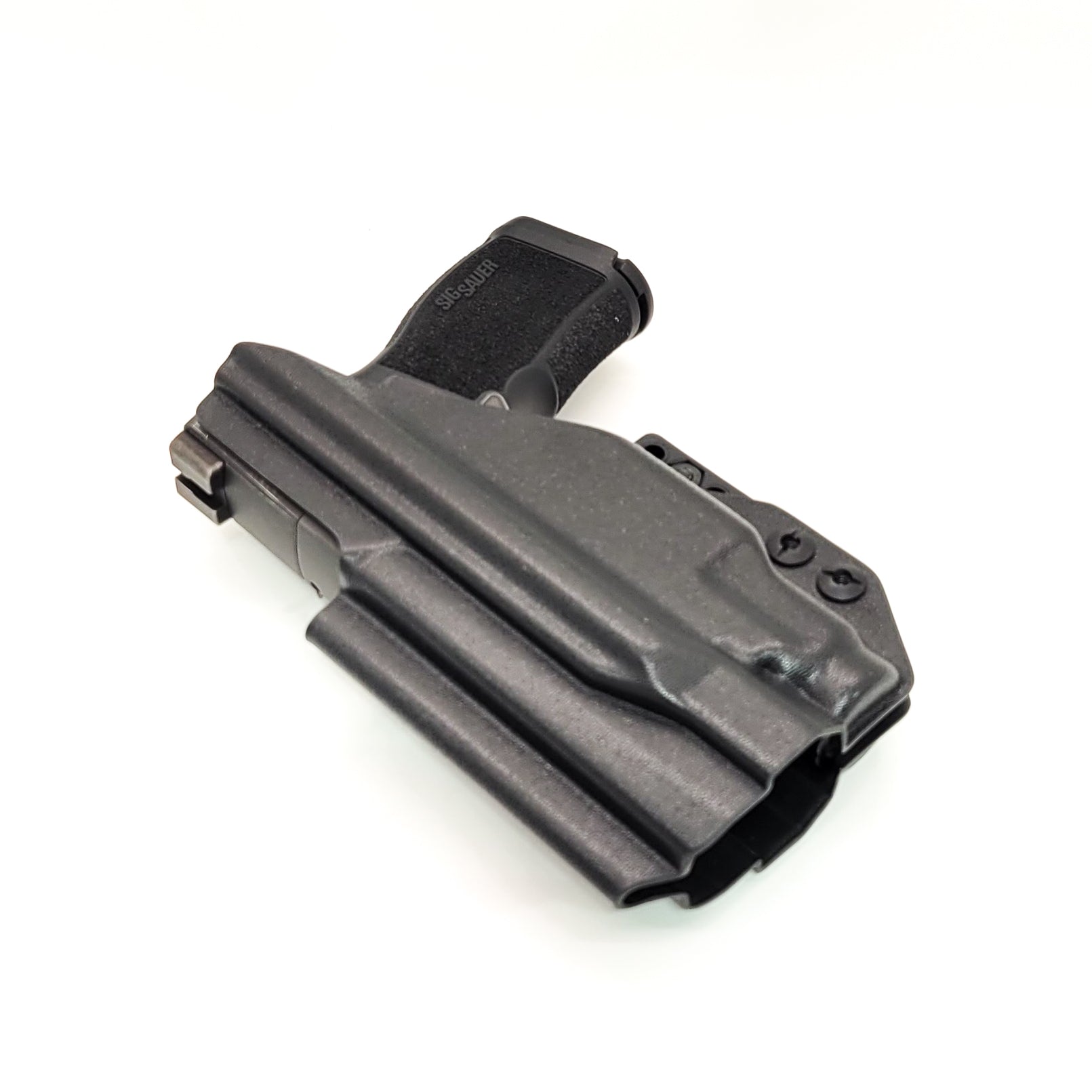 Inside waistband kydex holster designed to fit the Sig Sauer P365 or P365XL pistol with the Tactical Development Pro Ledge Tactical Application Rail and Streamlight TLR-7 Sub on the weapon. This holster will fit the Sig P365, P365X, P365XL Spectre, P365 XL RomeoZero, P365X RomeoZero, P365 SAS and P365XL Spectre Comp.