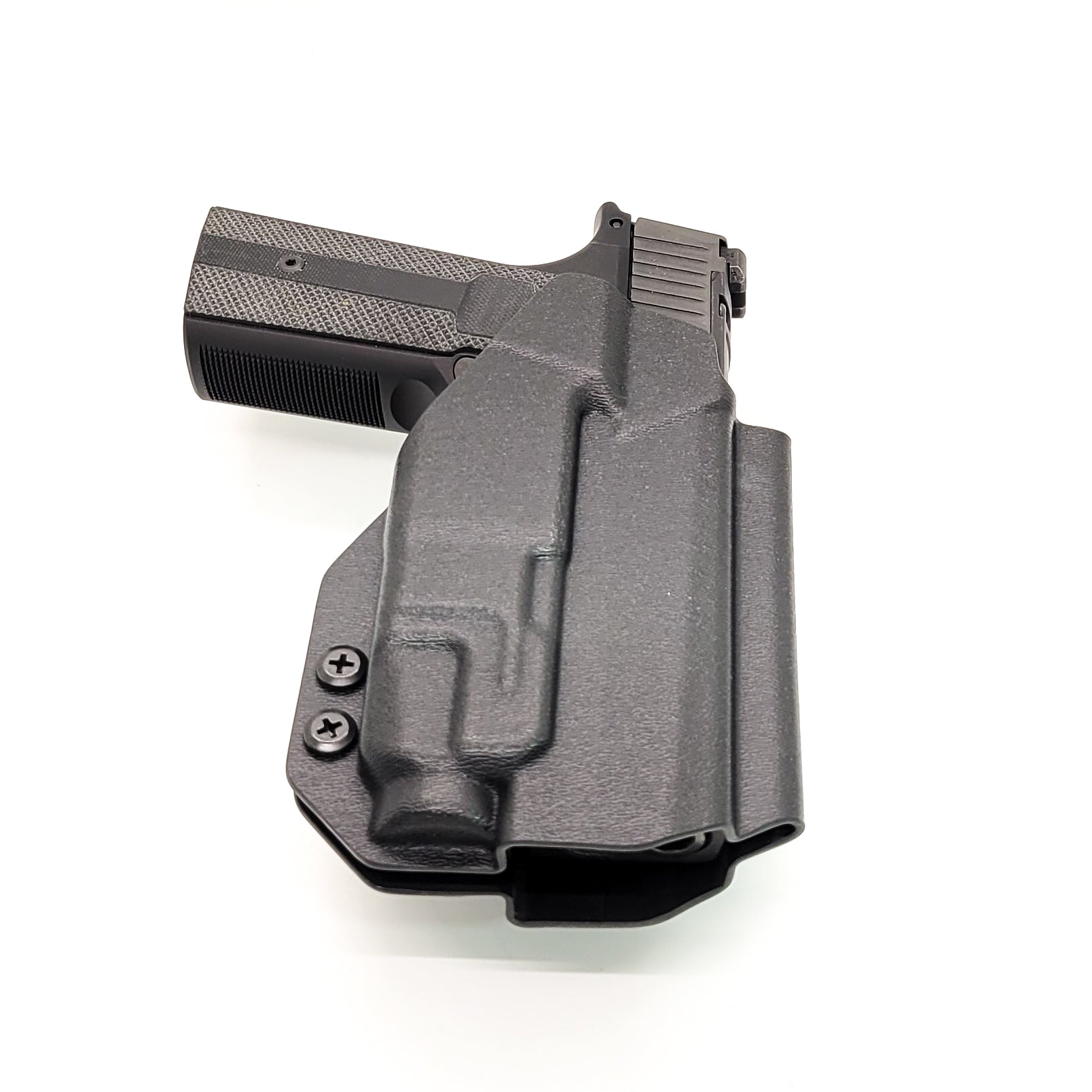 For the best concealed OWN Outside Waistband Kydex Holster designed to fit the Sig Sauer P365-XMACRO, P365, and P365XL with the Mischief Machine Alpha, Omega, & Commander Grip Module and the Streamlight TLR-7A or TLR-7, shop Four Brothers Holsters. Full sweat guard, Open muzzle, cut for red dot sights. MACRO TLR7 TLR 7