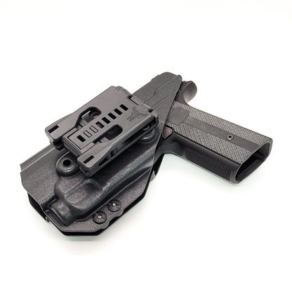 For the best concealed OWN Outside Waistband Kydex Holster designed to fit the Sig Sauer P365-XMACRO, P365, and P365XL with the Mischief Machine Alpha, Omega, & Commander Grip Module and the Streamlight TLR-7A or TLR-7, shop Four Brothers Holsters. Full sweat guard, Open muzzle, cut for red dot sights. MACRO TLR7 TLR 7