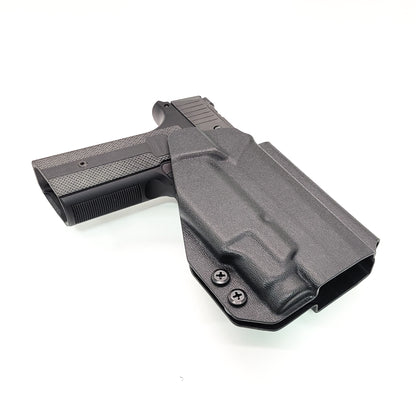 For the best concealed OWB Outside Waistband Kydex Holster designed to fit the Sig Sauer P365-XMACRO, P365, and P365XL with the Mischief Machine Alpha, Omega, & Commander Grip Module and the Streamlight 1913 TLR-7 Sub, shop Four Brothers Holsters. Full sweat guard, Open muzzle, cut for red dot sights. MACRO TLR7 Sub