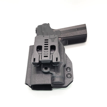 For the best concealed OWB Outside Waistband Kydex Holster designed to fit the Sig Sauer P365-XMACRO, P365, and P365XL with the Mischief Machine Alpha, Omega, & Commander Grip Module and the Streamlight 1913 TLR-7 Sub, shop Four Brothers Holsters. Full sweat guard, Open muzzle, cut for red dot sights. MACRO TLR7 Sub