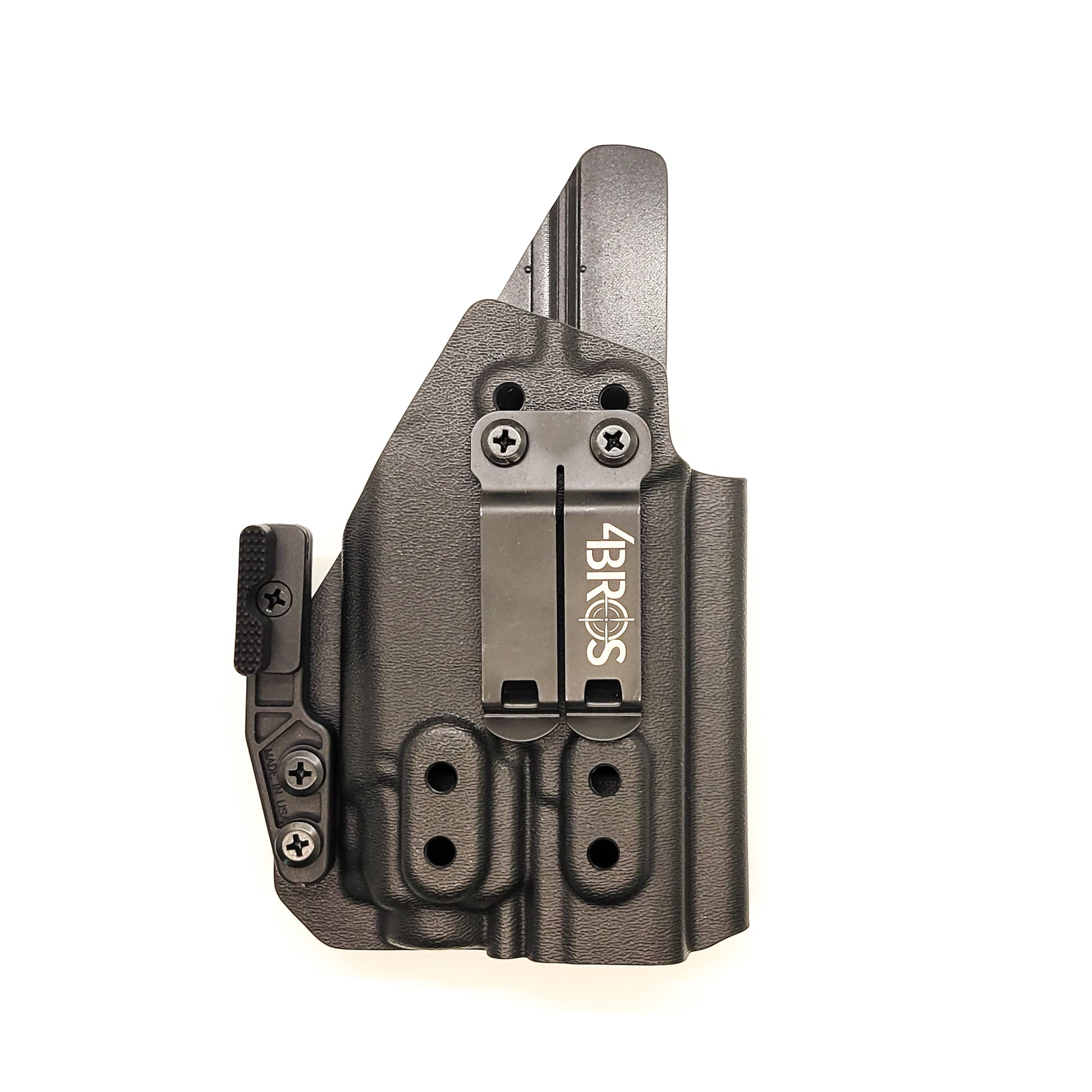 For the best concealed carry Inside Waistband IWB AIWB Holster designed to fit the Walther PDP 4" Full-Size & Compact pistol with Streamlight TLR-8 on the firearm, shop Four Brothers Holsters. Cut for red dot sight, full sweat guard, adjustable retention & open muzzle for threaded barrels & compensators.