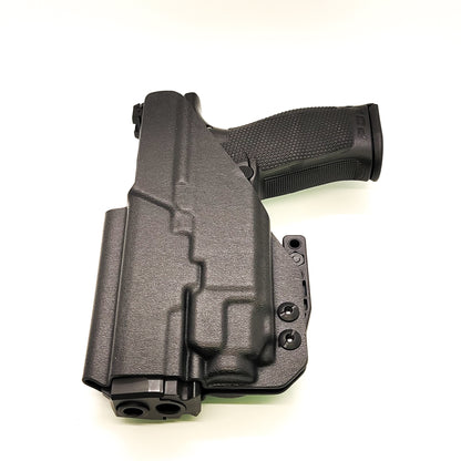 For the best concealed carry Inside Waistband IWB AIWB Holster designed to fit the Walther PDP 4" Full-Size & Compact pistol with Streamlight TLR-8 on the firearm, shop Four Brothers Holsters. Cut for red dot sight, full sweat guard, adjustable retention & open muzzle for threaded barrels & compensators.