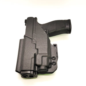 For the best concealed carry Inside Waistband IWB AIWB Holster designed to fit the Walther PDP F Series 4" & 3.5" pistols with Streamlight TLR-8 on the firearm, shop Four Brothers Holsters. Cut for red dot sight, full sweat guard, adjustable retention & open muzzle for threaded barrels & compensators. PDPF TLR8