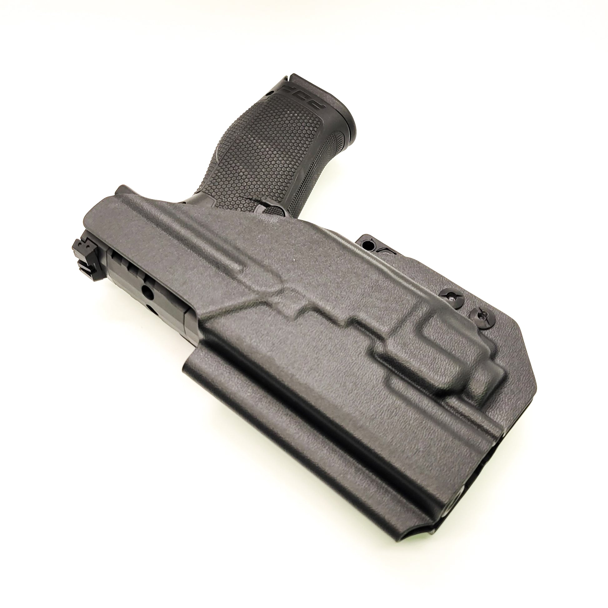 For the best concealed carry Inside Waistband IWB AIWB Holster designed to fit the Walther PDP Pro SD Compact 4" pistol and Streamlight TLR-8 mounted on the firearm, shop Four Brothers Holsters. Cut for red dot sight, full sweat guard, adjustable retention & open muzzle for threaded barrels & compensators.