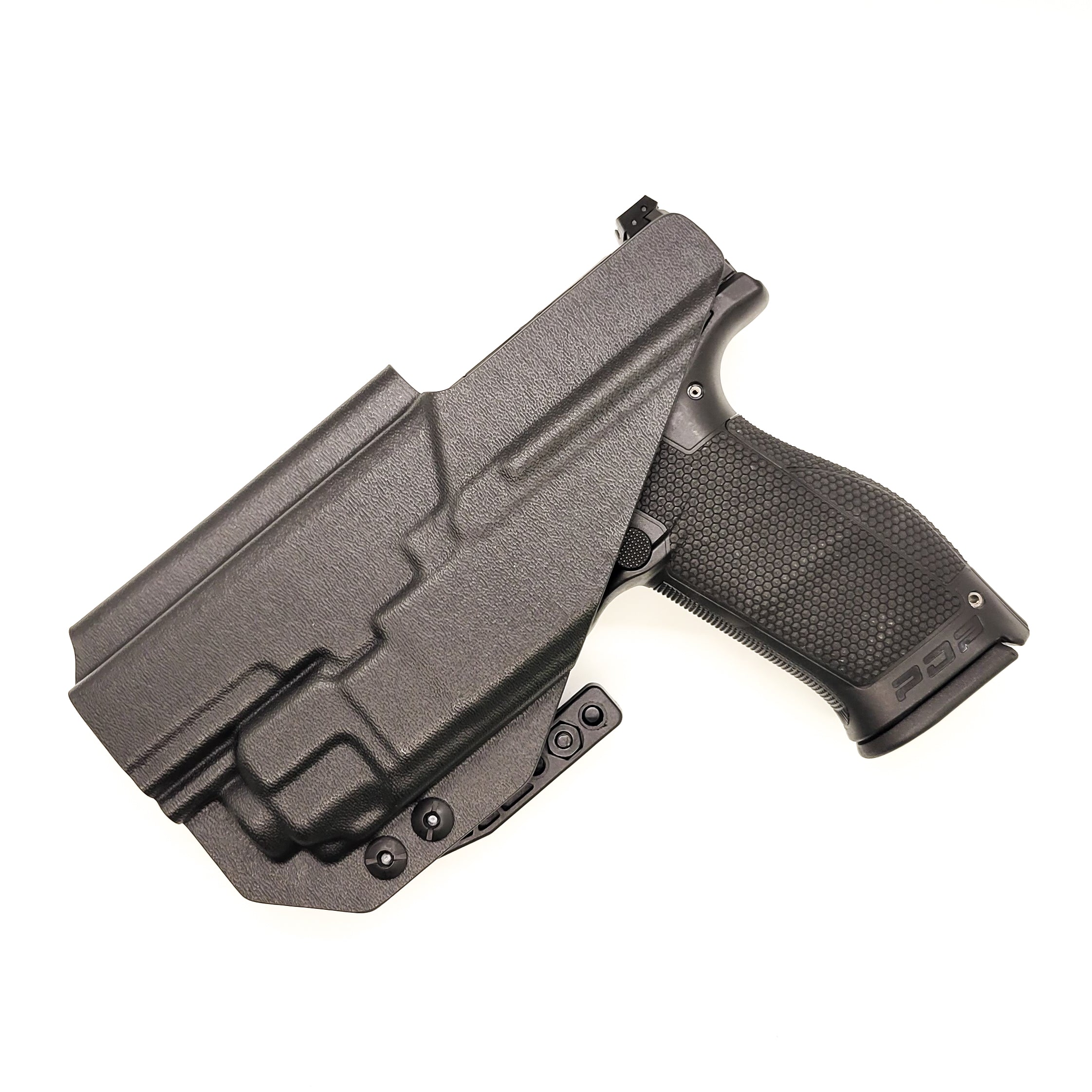 For the best concealed carry Inside Waistband IWB AIWB Holster designed to fit the Walther PDP 4.5" Full-Size pistol with the Streamlight TLR-8 mounted on the firearm, shop Four Brothers Holsters. Cut for red dot sight, full sweat guard, adjustable retention & open muzzle for threaded barrels & compensators.