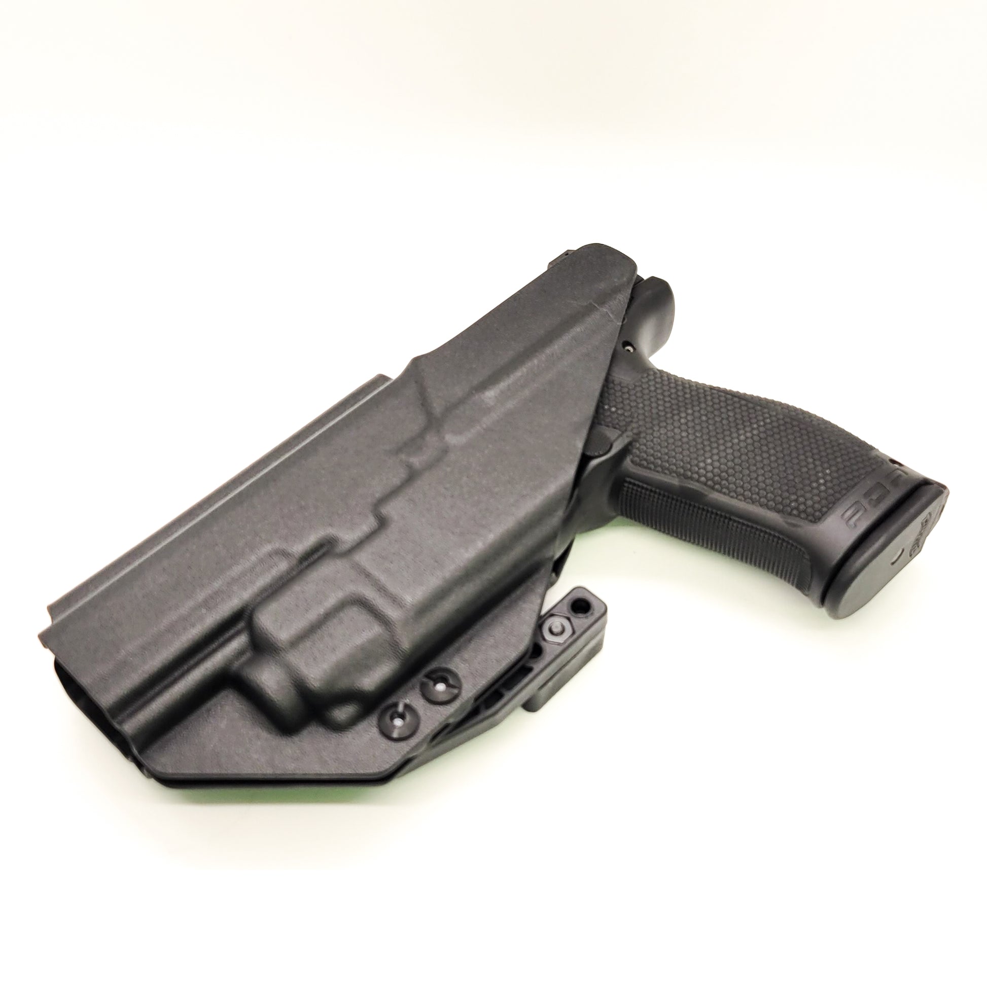 For the best concealed carry Inside Waistband IWB AIWB Holster designed to fit the Walther PDP Compact 5" pistol with Streamlight TLR-8 on the firearm, shop Four Brothers Holsters. Cut for red dot sight, full sweat guard, adjustable retention & open muzzle for threaded barrels & compensators.