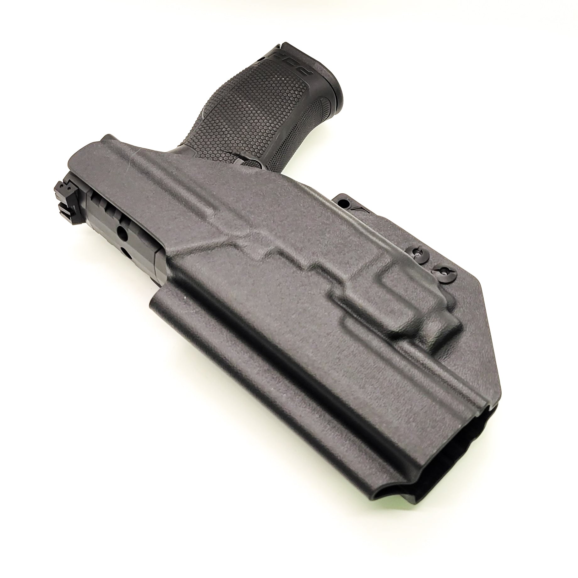 For the best concealed carry Inside Waistband IWB AIWB Holster designed to fit the Walther PDP Compact 5" pistol with Streamlight TLR-8 on the firearm, shop Four Brothers Holsters. Cut for red dot sight, full sweat guard, adjustable retention & open muzzle for threaded barrels & compensators.