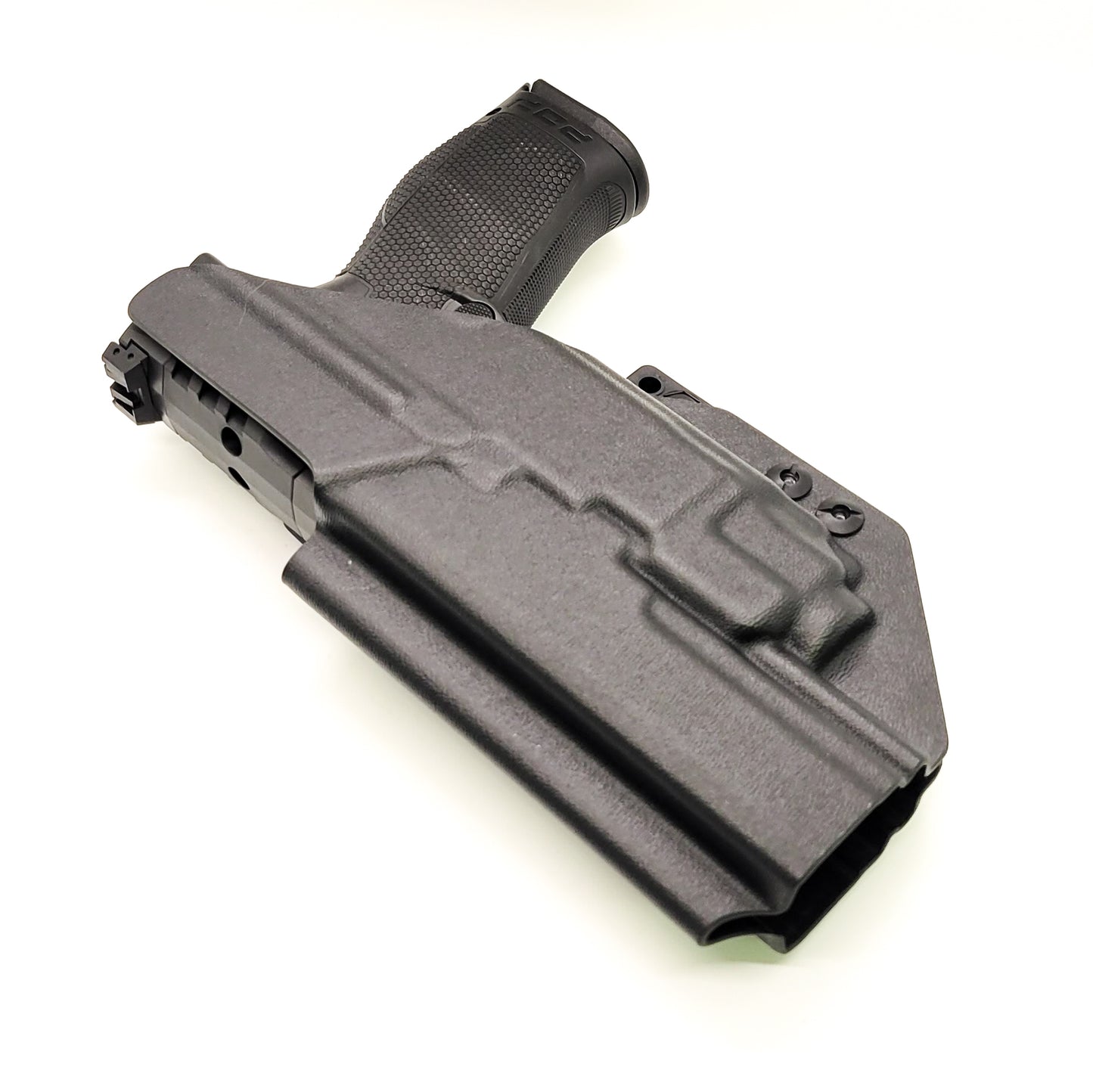 For the best concealed carry Inside Waistband IWB AIWB Holster designed to fit the Walther PDP Pro SD 4.6" pistol with Streamlight TLR-8 on the firearm, shop Four Brothers Holsters. Cut for red dot sight, full sweat guard, adjustable retention & open muzzle for threaded barrels & compensators. TLR8 ProSD