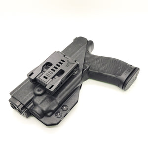 For the best Outside Waistband Taco Style Holster designed to fit the Walther PDP 4" Full-Size pistol with the Streamlight TLR-8 mounted on the firearm, shop Four Brothers Holsters. Cut for red dot sight, full sweat guard, adjustable retention & open muzzle for threaded barrels & compensators.