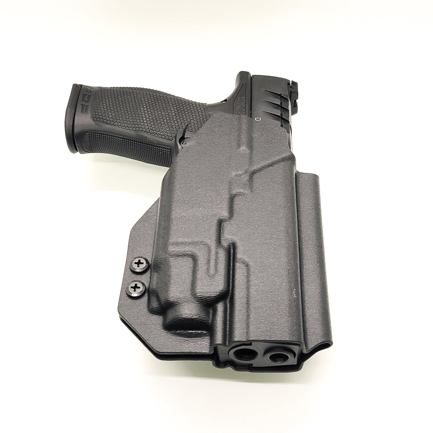 For the best Outside Waistband Taco Style Holster designed to fit the Walther PDP Pro SD Compact 4" pistol with the Streamlight TLR-8 mounted on the firearm, shop Four Brothers Holsters. Cut for red dot sight, full sweat guard, adjustable retention & open muzzle for threaded barrels & compensators.