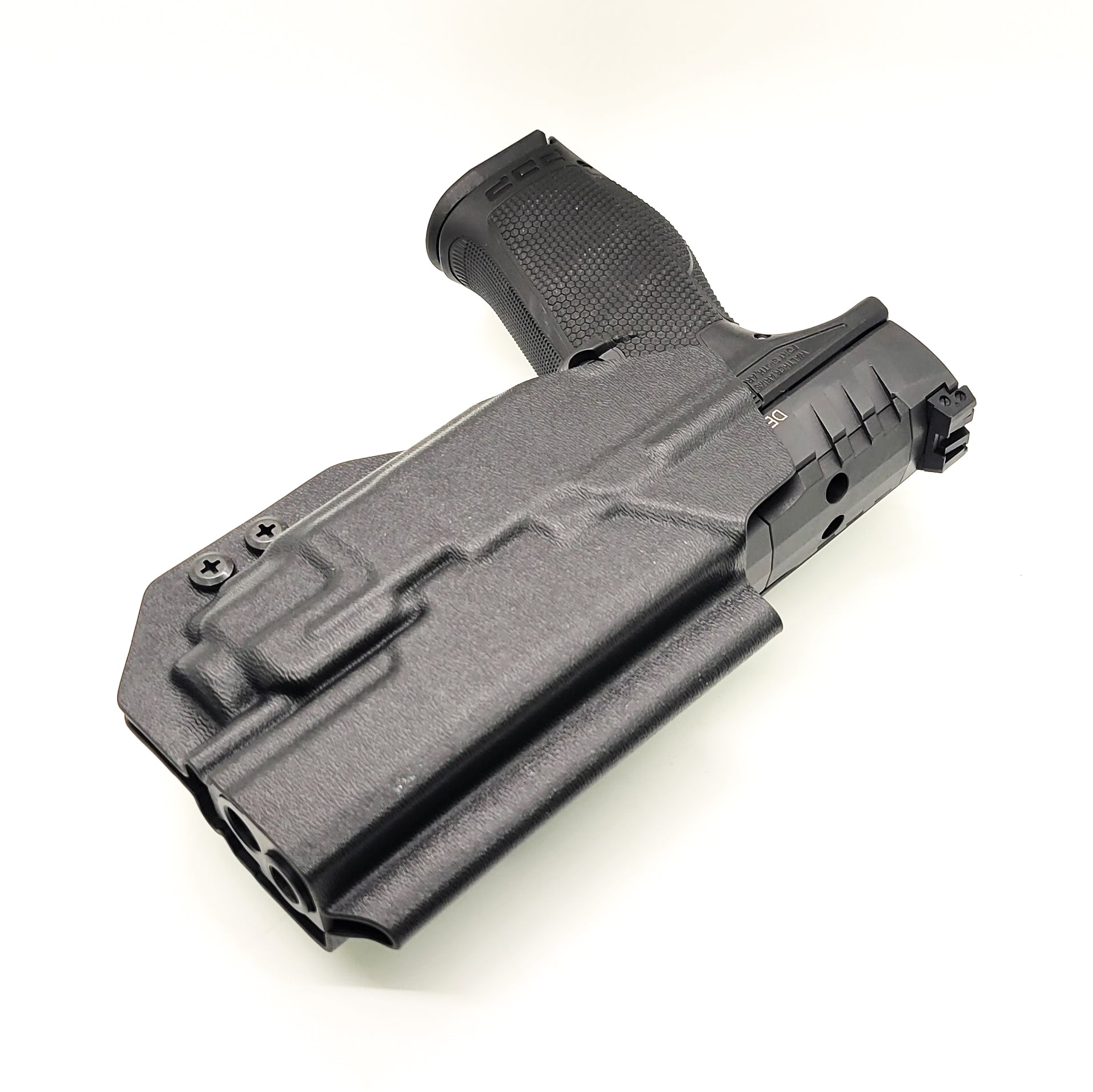 For the best Outside Waistband Taco Style Holster designed to fit the Walther PDP 4.5" Full-Size pistol with the Streamlight TLR-8 mounted on the firearm, shop Four Brothers Holsters. Cut for red dot sight, full sweat guard, adjustable retention & open muzzle for threaded barrels & compensators.