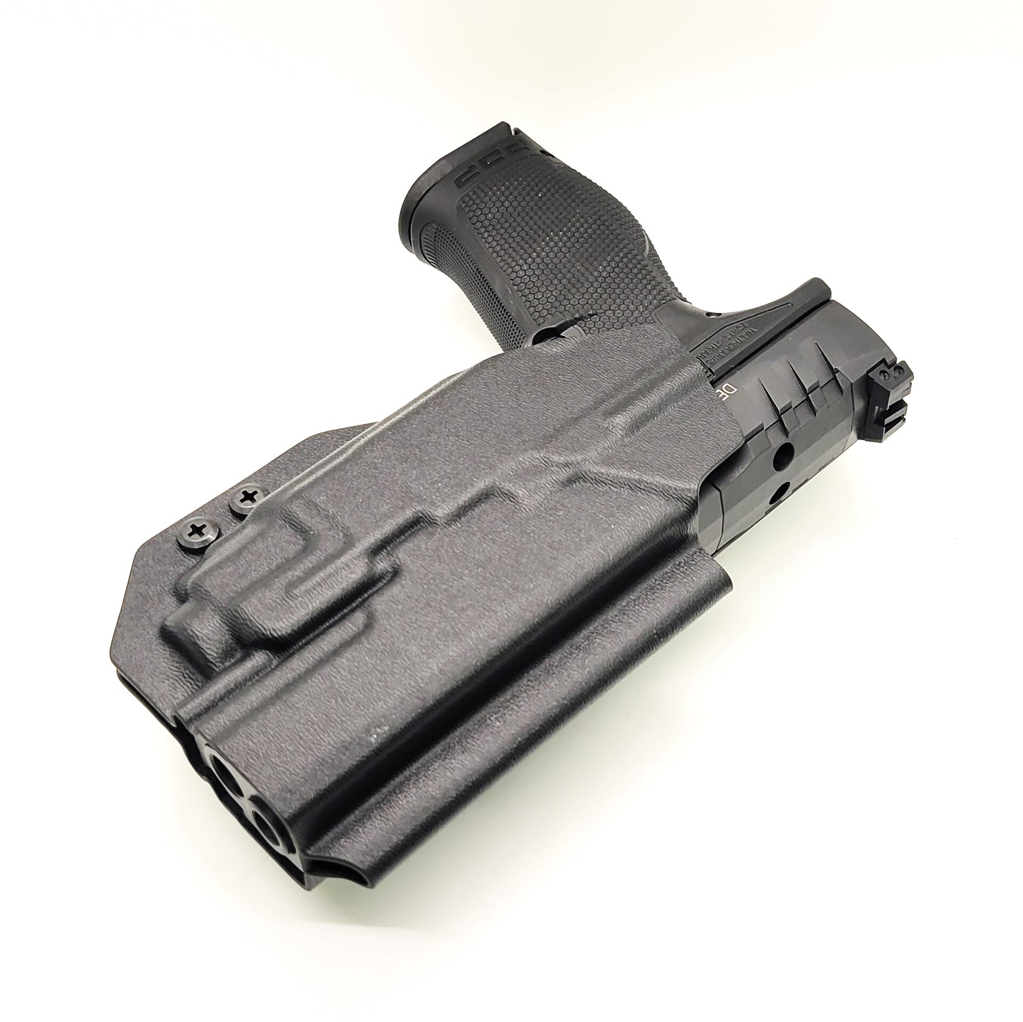 For the best Outside Waistband Taco Style Holster designed to fit the Walther PDP Pro SD Compact 4" pistol with the Streamlight TLR-8 mounted on the firearm, shop Four Brothers Holsters. Cut for red dot sight, full sweat guard, adjustable retention & open muzzle for threaded barrels & compensators.