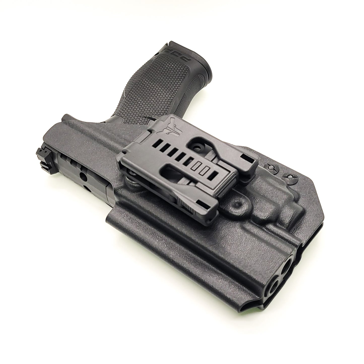 For the best Outside Waistband Taco Style Holster designed to fit the Walther PDP Pro SD Compact 4" pistol with the Streamlight TLR-8 mounted on the firearm, shop Four Brothers Holsters. Cut for red dot sight, full sweat guard, adjustable retention & open muzzle for threaded barrels & compensators.