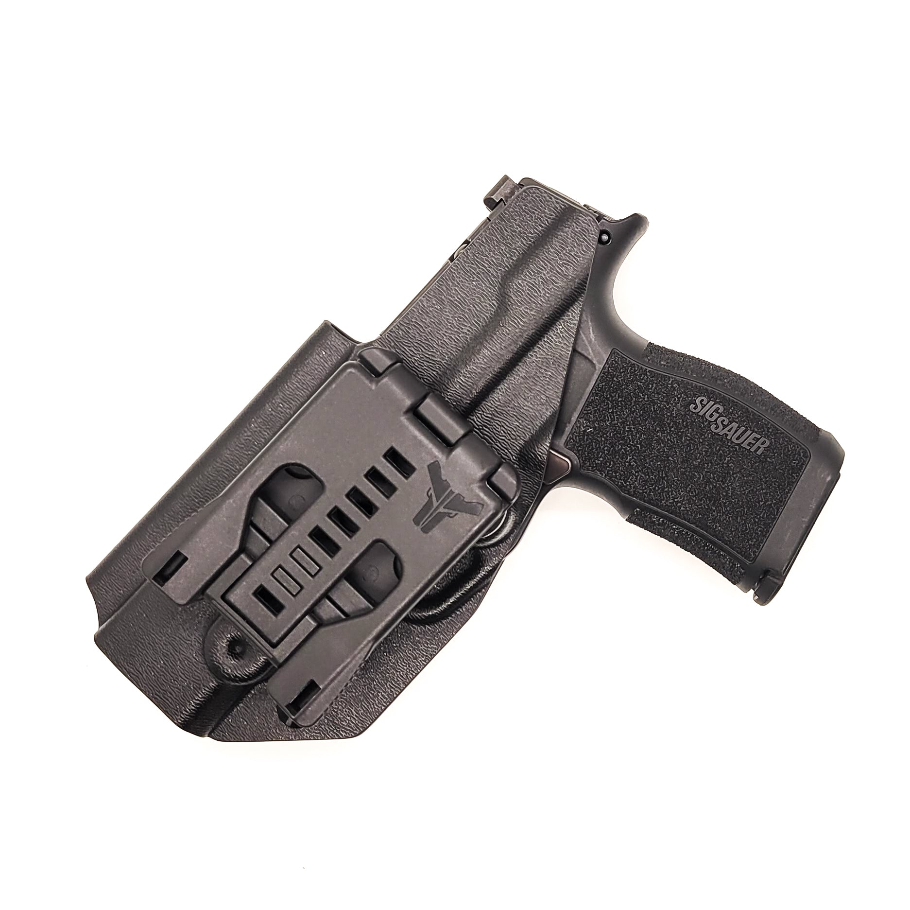 For the best, most comfortable, easily concealed, Outside Waistband OWB Kydex Holster that is designed to fit the Sig Sauer P365, P365X, and P365XL handgun, shop Four Brothers Holsters. Full sweat guard, adjustable retention. Open muzzle for threaded barrels, cleared for red dot sights. Made in USA P 365 X XL