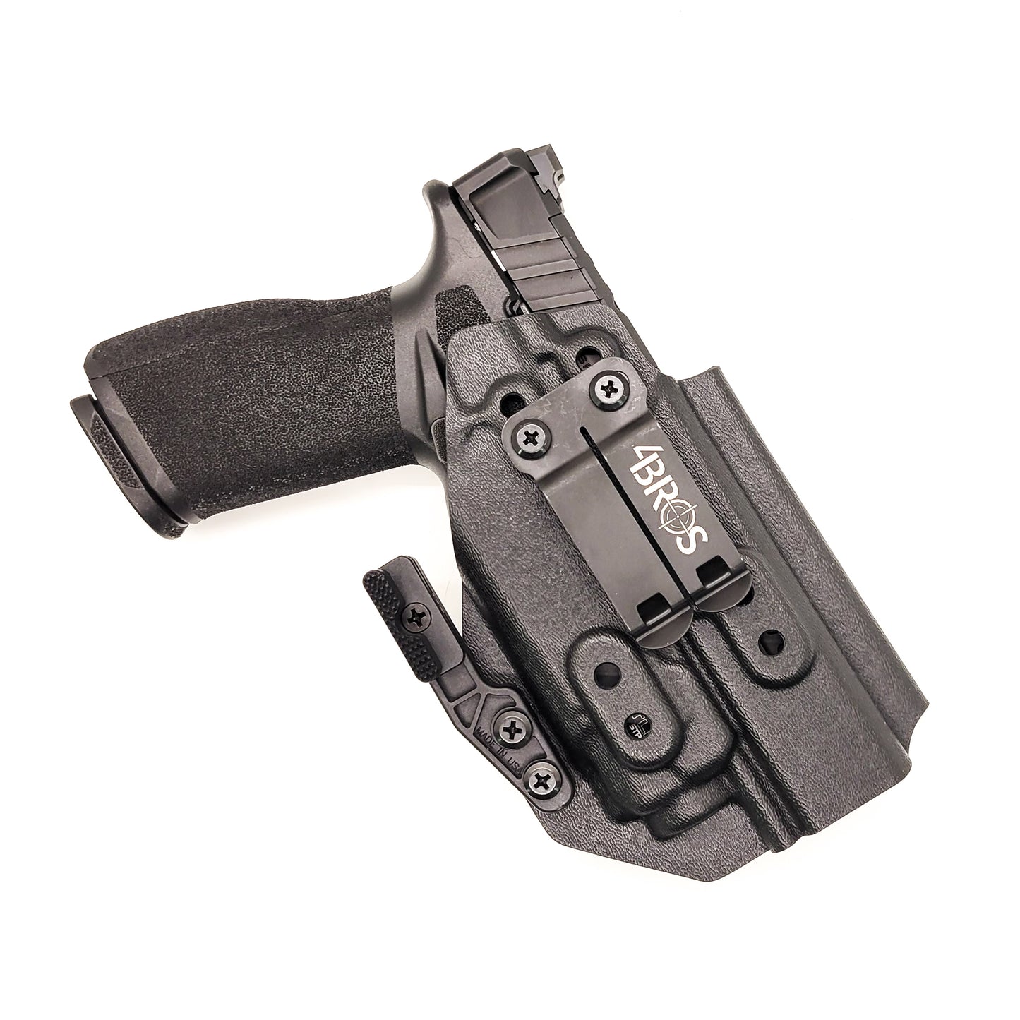 For the best IWB Inside Waistband Holster designed to fit the Springfield Armory Echelon and Streamlight TLR-8A, shop Four Brothers Holsters. Full sweat guard, adjustable retention, clear dor a red dot sight, minimal material & smooth edges to reduce printing. Proudly made in the USA by veterans and law enforcement.