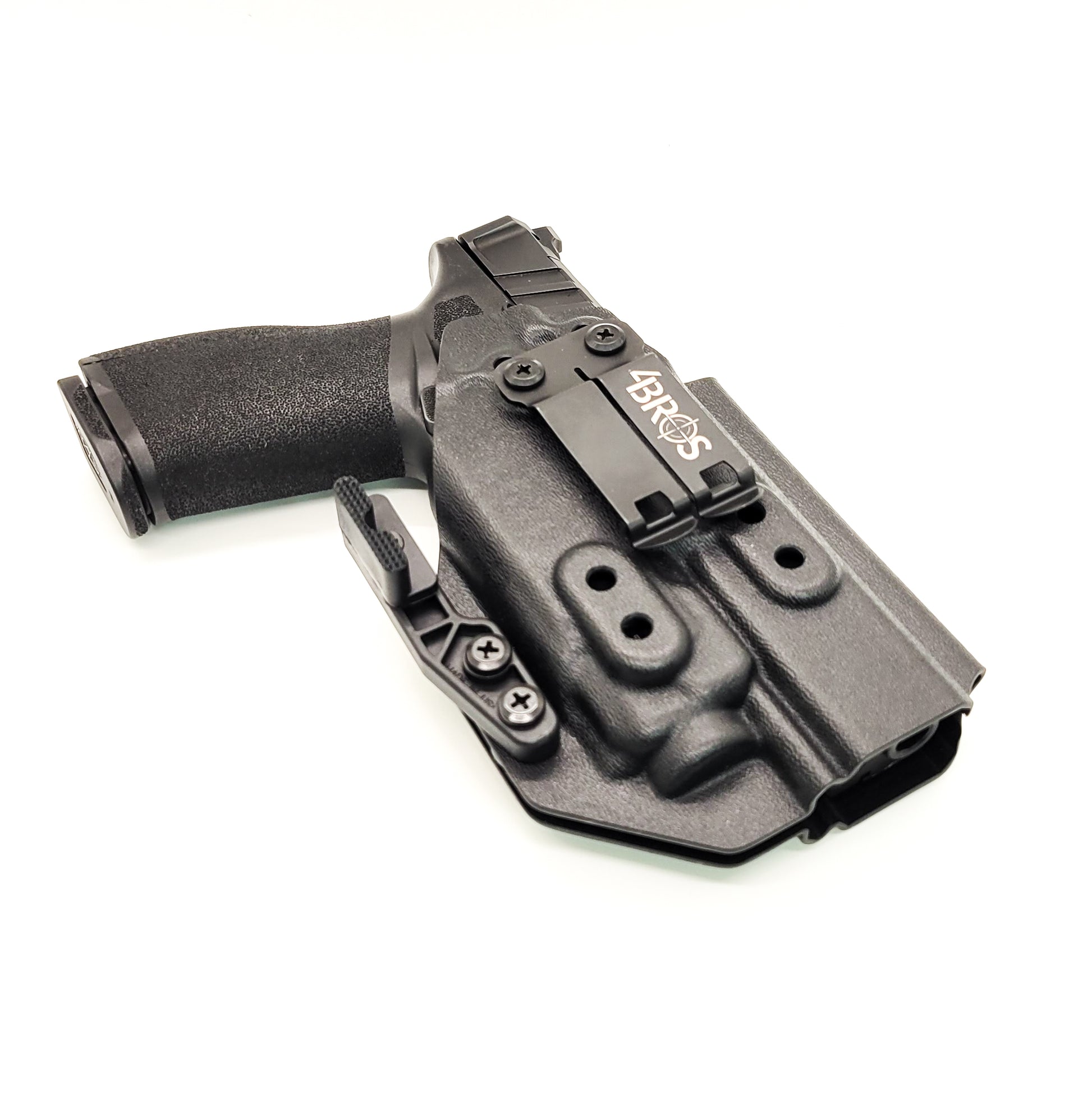 For the best IWB Inside Waistband Holster designed to fit the Springfield Armory Echelon and Streamlight TLR-8A, shop Four Brothers Holsters. Full sweat guard, adjustable retention, clear dor a red dot sight, minimal material & smooth edges to reduce printing. Proudly made in the USA by veterans and law enforcement.