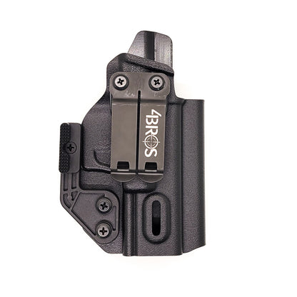 For the best concealed IWB AIWB Inside Waistband Holster designed to fit the Sig Sauer P365-XMACRO, P365XL or P365 slide with the Icarus Precision A.C.E. 365 "X" MACRO or A.C.E. 365 XL EVO Grip Module, shop Four Brothers Holsters. Full sweat guard, Open muzzle for threaded barrels, cut for red dot sights. MACRO X 365