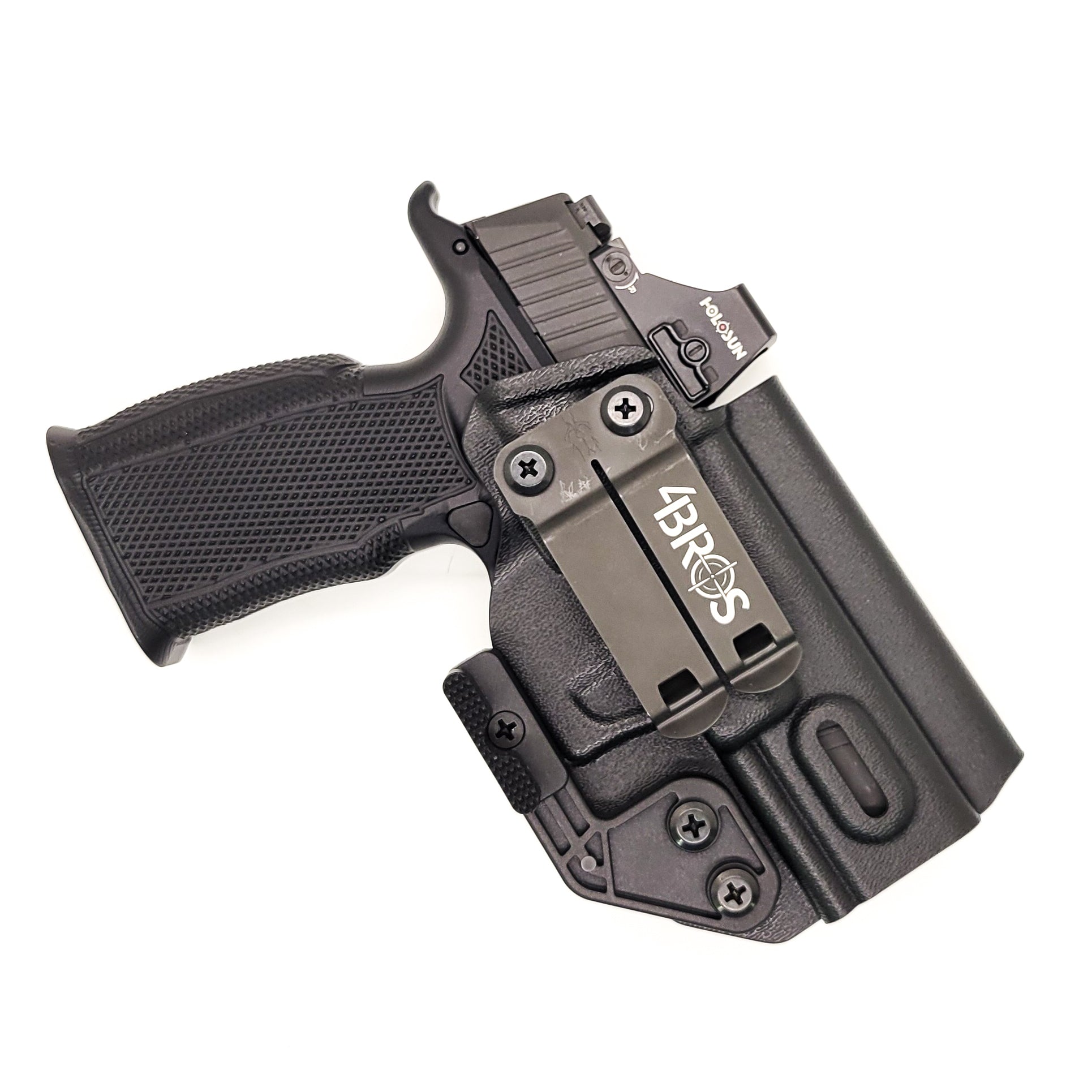 For the best concealed IWB AIWB Inside Waistband Holster designed to fit the Sig Sauer P365-XMACRO, P365XL or P365 slide with the Icarus Precision A.C.E. 365 "X" MACRO or A.C.E. 365 XL EVO Grip Module, shop Four Brothers Holsters. Full sweat guard, Open muzzle for threaded barrels, cut for red dot sights. MACRO X 365