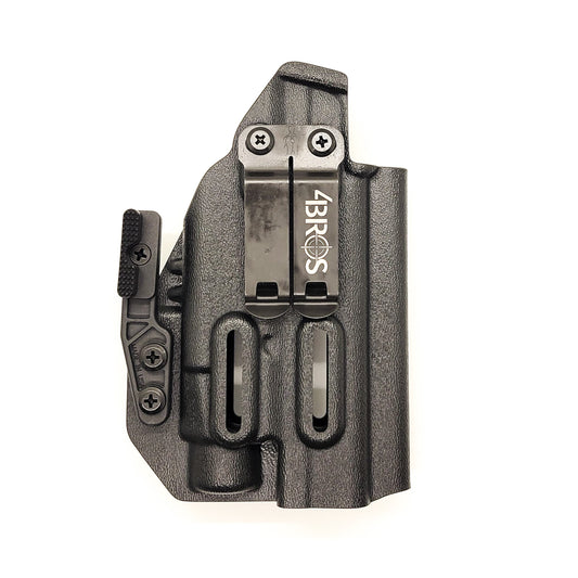 For the best Inside Waistband AIWB IWB Kydex Holster designed to fit the Sig Sauer P365-AXG LEGION with Streamlight TLR-7 HL-X, TLR-7A & TLR-7X, shop Four Brothers Holsters. Full sweat guard, adjustable retention, smooth for reduced printing. Made in the USA. Open muzzle for threaded barrels, cut for red dot sights.