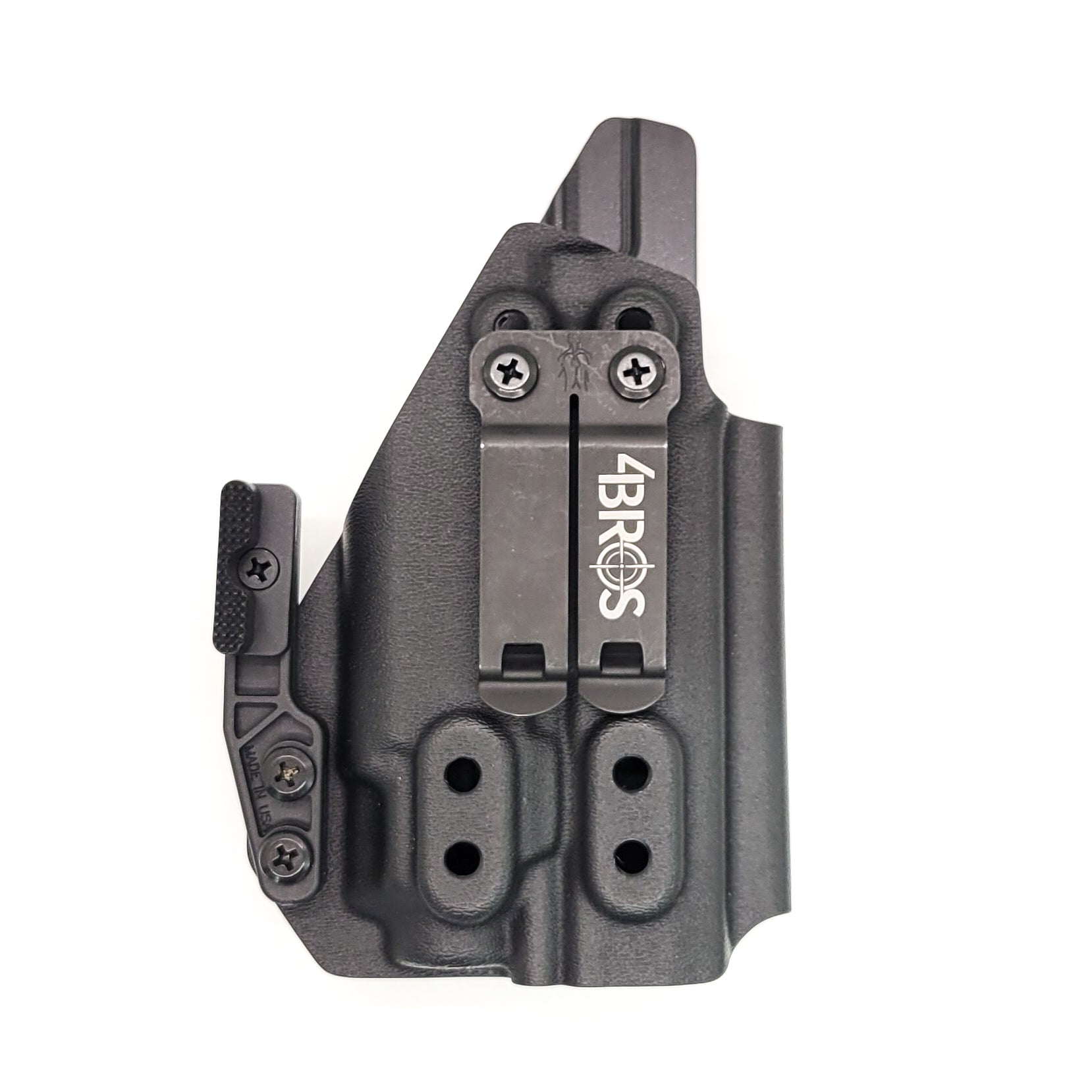 For the best Inside Waistband Kydex Holster designed to fit the Sig Sauer P365-XMACRO TACOPS with Streamlight TLR-8 Sub, shop Four Brothers Holsters.  Full sweat guard, adjustable retention, minimal material & smooth edges to reduce printing. Made in the USA. Open muzzle for threaded barrels, cleared for red dot. MACRO