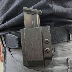 For the Best Kydex OWB Outside Waistband magazine pouch for Sig P365XL P 365 XL  shop Four Brothers Holsters. Suitable for belt widths of 1 1/2", 1 3/4". 2" & 2 1/2" Adjustable retention and cant outside waist carrier holster Hellcat Pro, Sig P365X-MACRO, Glock 43X & 48, Smith and Wesson Equalizer, and Shield Plus