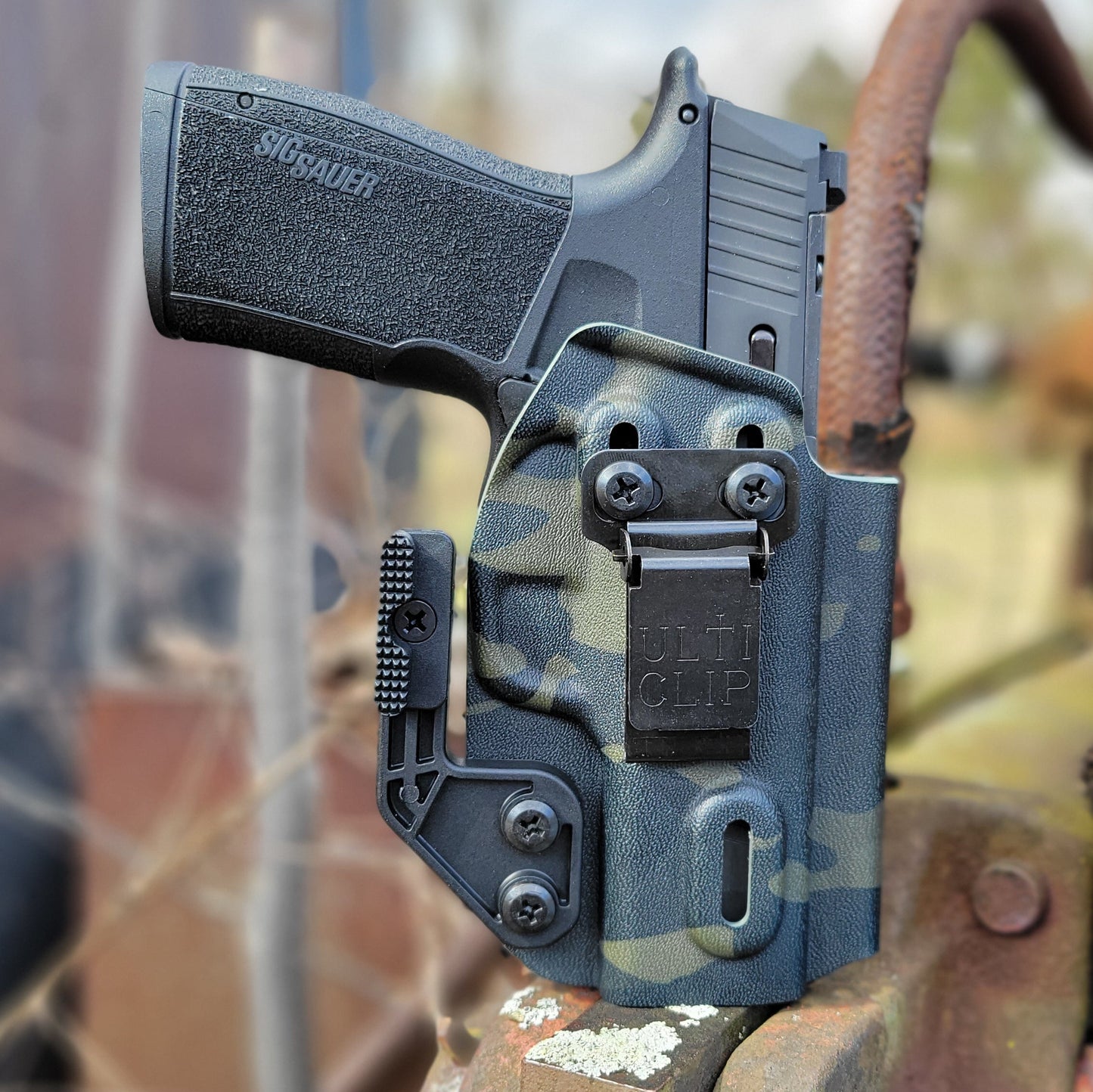 For the 2023 best Inside Waistband IWB AIWB Kydex Holster designed to fit the Sig Sauer P365-XMACRO COMP, P365-XMACRO, P365-XMACRO TACOPS, and P365-XMACRO COMP ROMEOZERO ELITE handgun, shop Four Brothers Holsters.  Full sweat guard, adjustable retention. Open muzzle for threaded barrel and cleared for red dot sights. 